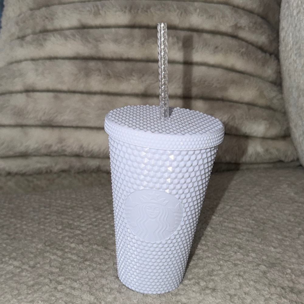 Starbucks White Textured Tumbler with Lid
